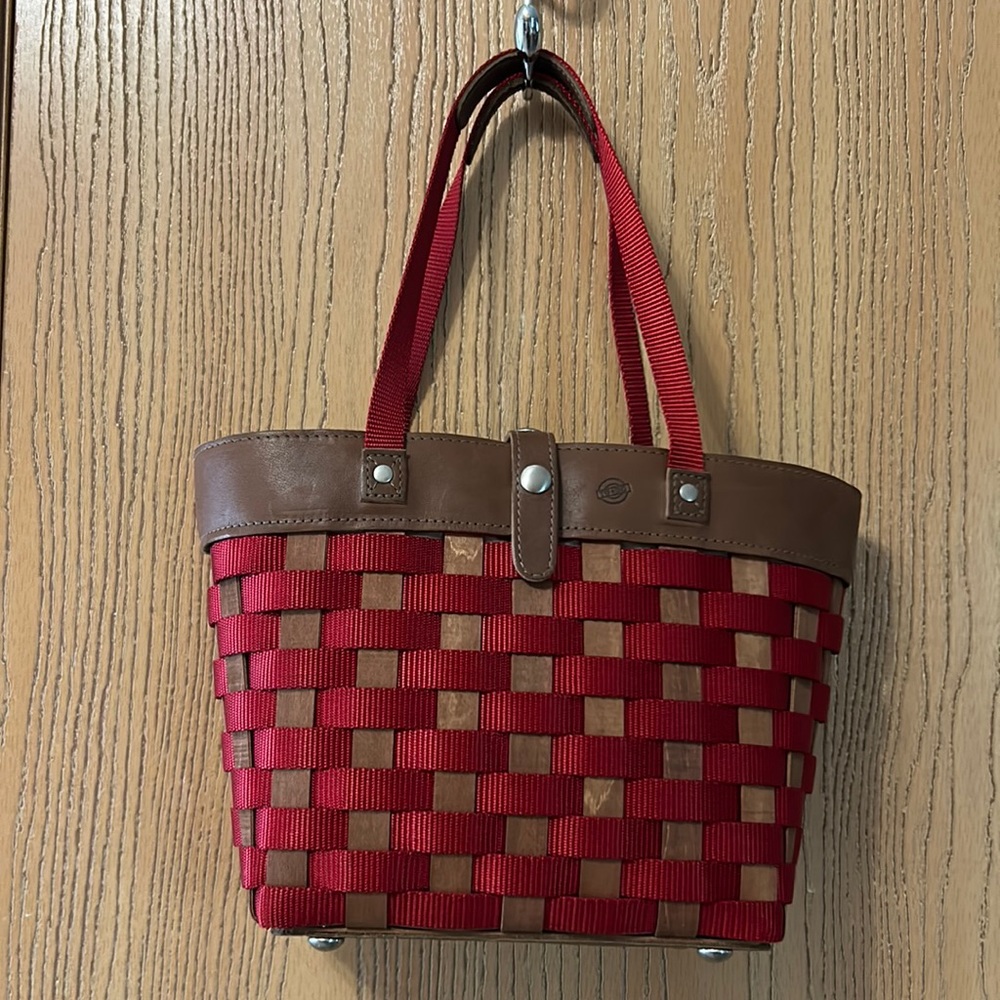 Longaberger To Go Tote-Red Nylon